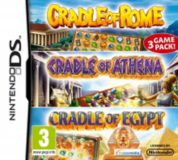 3 Game Pack! - Cradle of Rome + Cradle of Athena + Cradle of Egypt (Europe) (En,Fr,De,Es,It,Nl) (Rev 1) box cover front